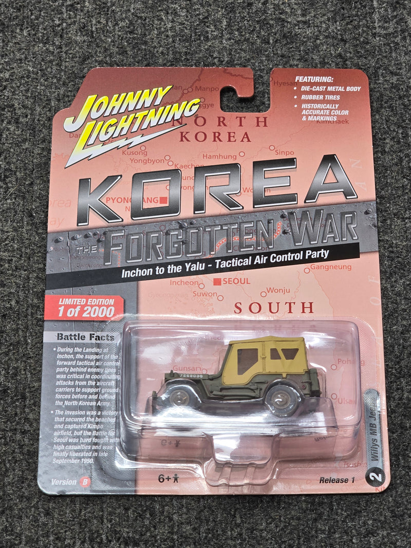 Johnny Lightning JLML009 Korea The Forgotten War Version B Willys MB Jeep