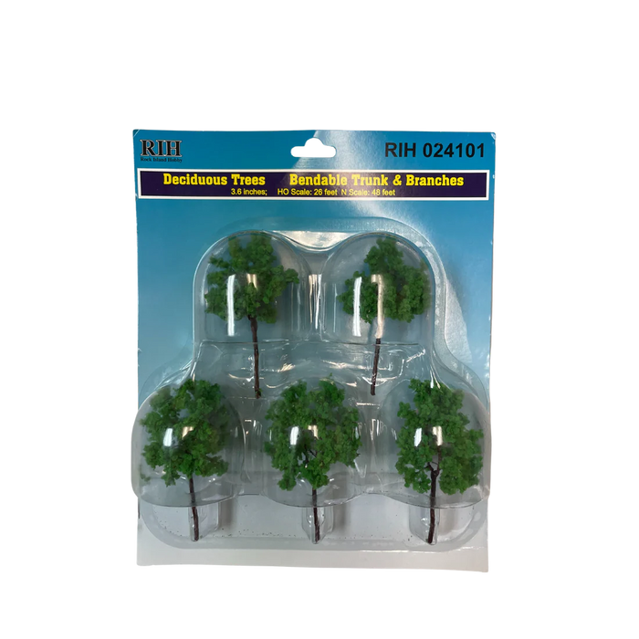 Rock Island Hobby 24101 Deciduous Trees 3.6' 5 Pack