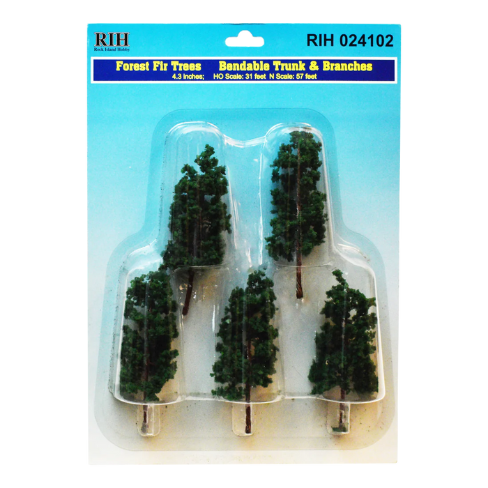 Rock Island Hobby 24102 Forest Fir Trees 5 Pack