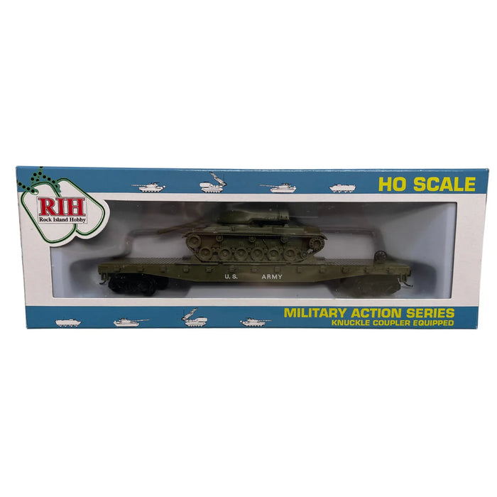 Rock Island Hobby 32160 HO US Army Flat Car with Tank