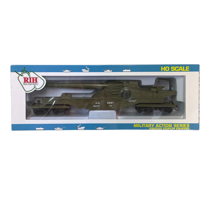 Rock Island Hobby 32163 HO Scale US Army Big Gun Car