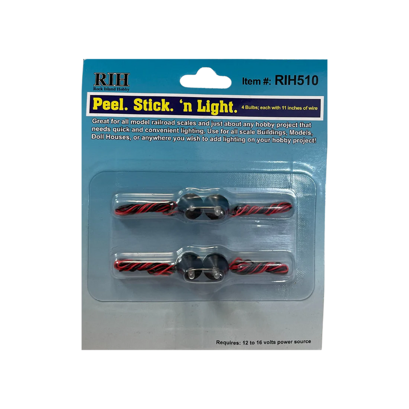 Rock Island Hobby 510 Peel N Stick Light 4 Pack