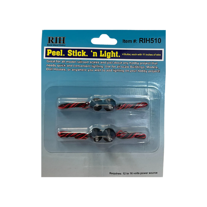 Rock Island Hobby 510 Peel N Stick Light 4 Pack