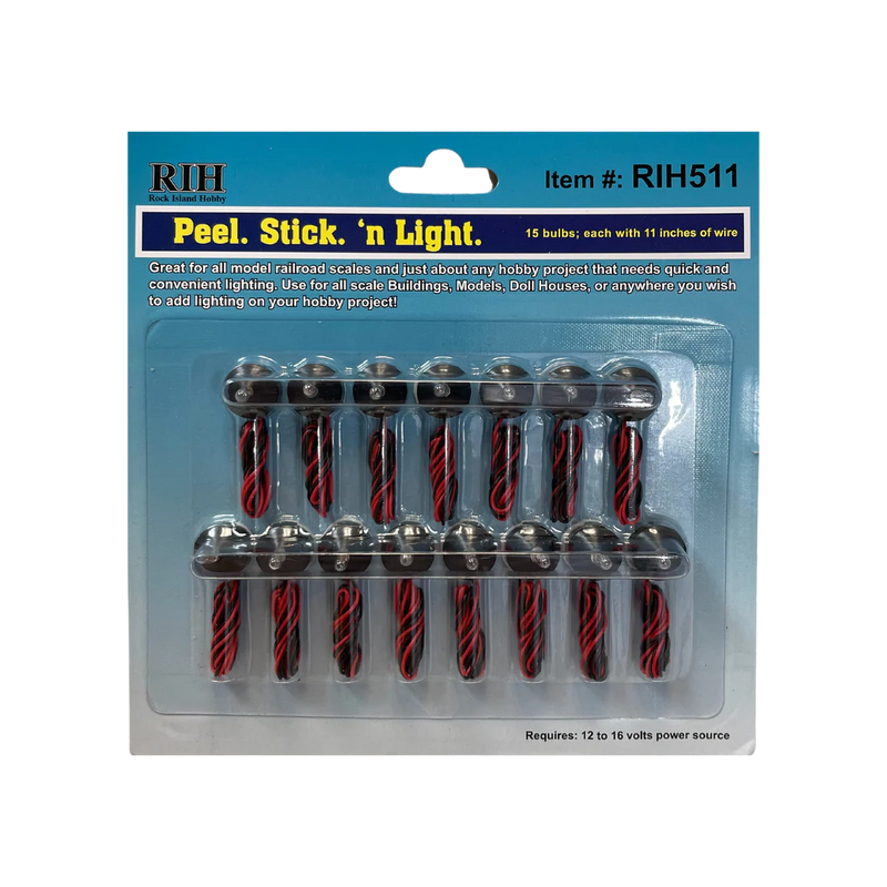Rock Island Hobby 511 Peel N Stick Light 15 Pack