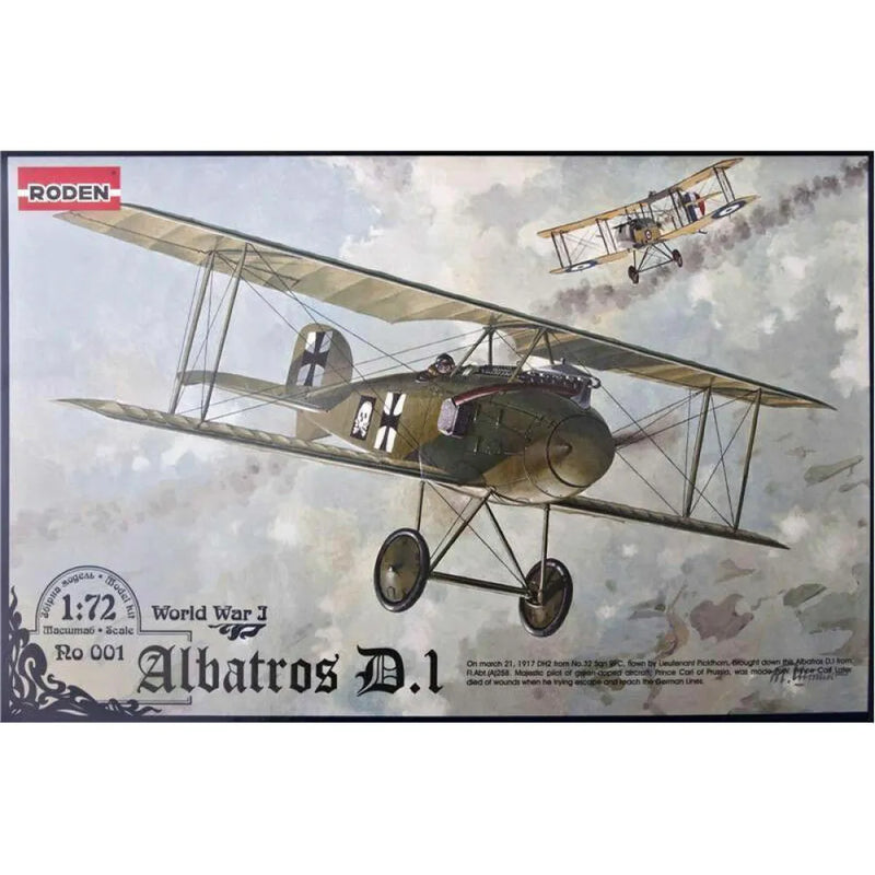 Roden Models 001 1/72 Albatros D.I WWI German Fighter Model Aircraft Kit