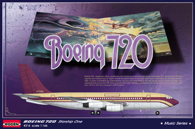 Roden Models 314 1/144 Boeing 720 Starship One Music Series Model Aircraft Kit