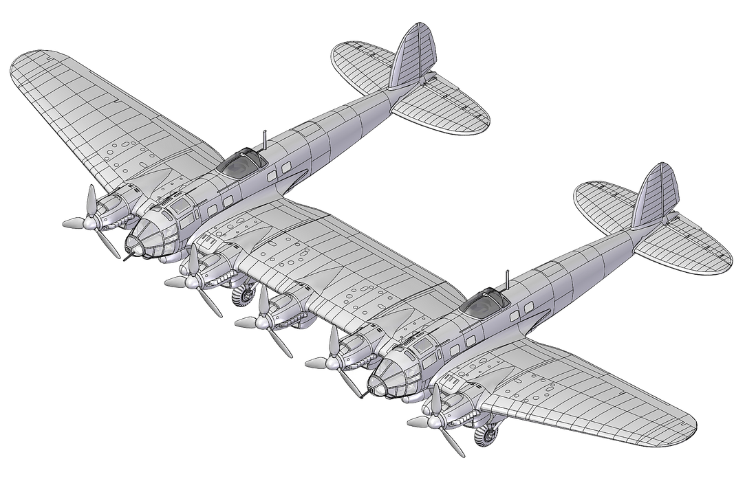 Roden Models 346 1/144 Heinkel He 111Z-1 Zwilling Model Aircraft Kit