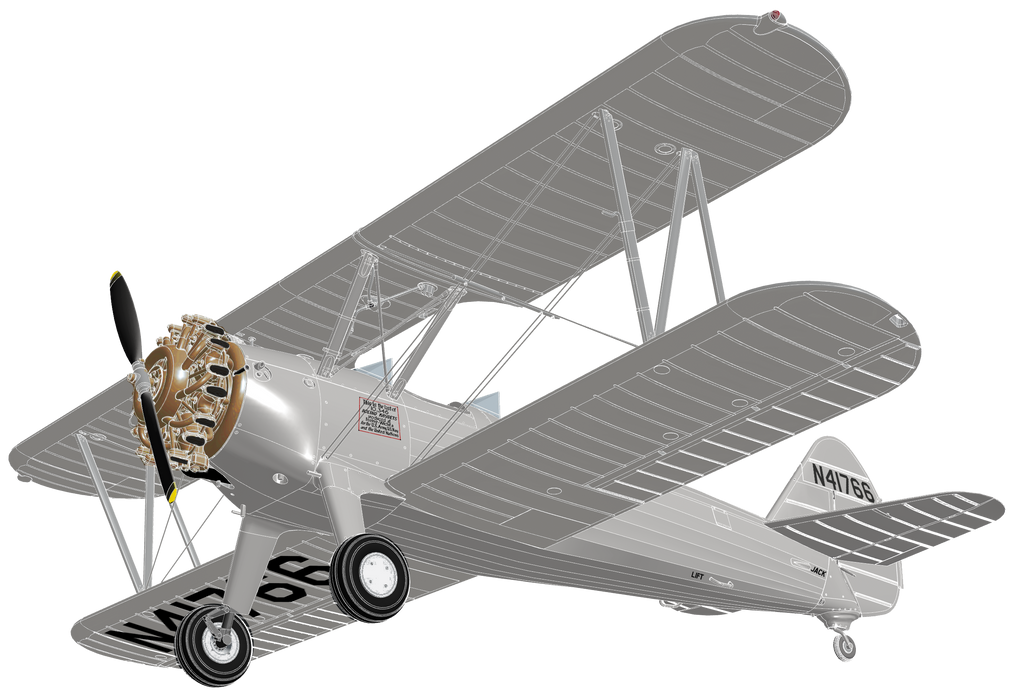 Roden Models 633 1/32 Boeing/Stearman PT-13/N2S-2/N2S-5 Kaydet Model Aircraft Kit