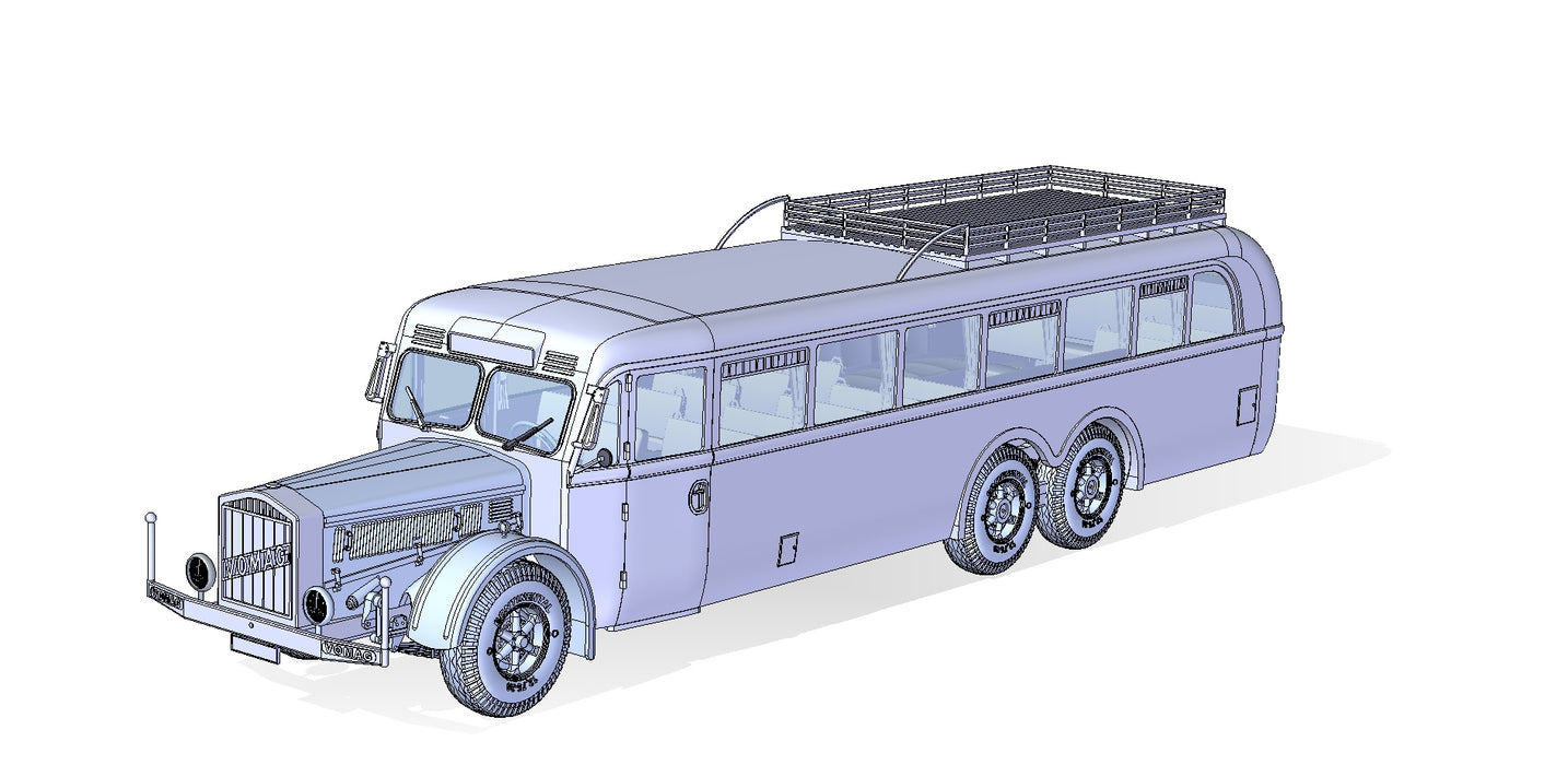 Roden Models 824 1/35 Vomag Omnibus 7 OR 660 Staff Bus Model Kit