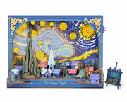 Rowood TH003 The Starry Night Wall Art DIY Miniature 3D Wooden Model Kit