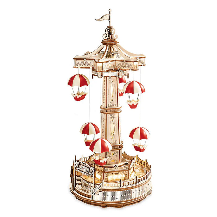 ROKR EA01 Amusement Park Series 3D Wooden Puzzle - Parachute Tower