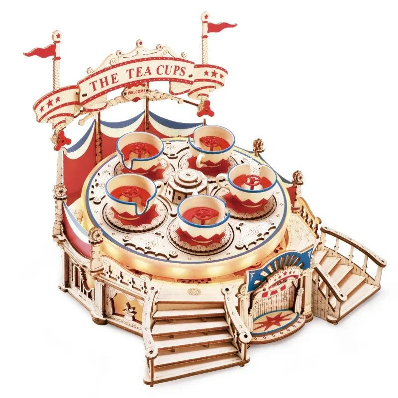 ROKR EA04 Amusement Park Series 3D Wooden Puzzle - Tilt-A-Whirl