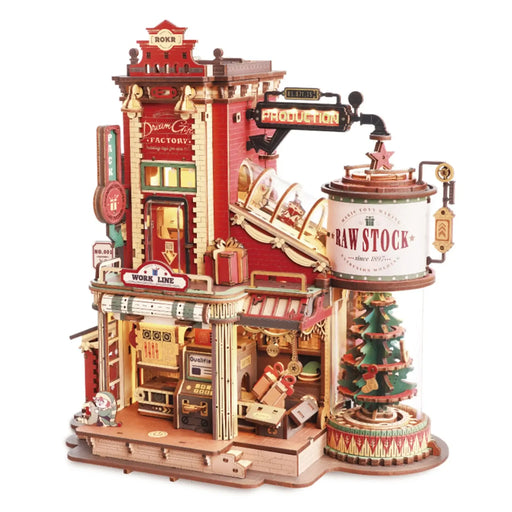 ROKR EAB01 3D Wooden Puzzle - Christmas Dream Gift Factory Wooden Music Box