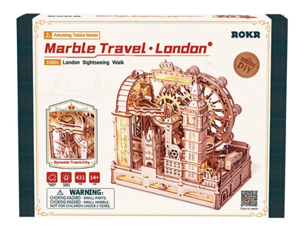 ROKR EGB01 Marble Travel London Marble Run Wooden 3D Puzzle
