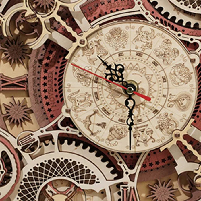 ROKR LC601 Time Art 3D Wooden Puzzle - Zodiac Wall Clock