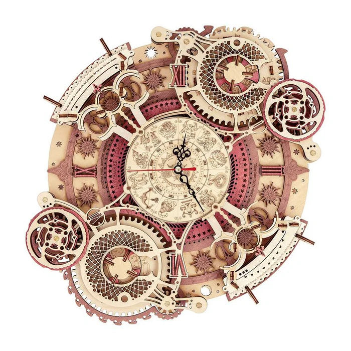 ROKR LC601 Time Art 3D Wooden Puzzle - Zodiac Wall Clock
