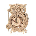 ROKR LK503 Mechanical Gears 3D Wooden Puzzle - Owl Clock