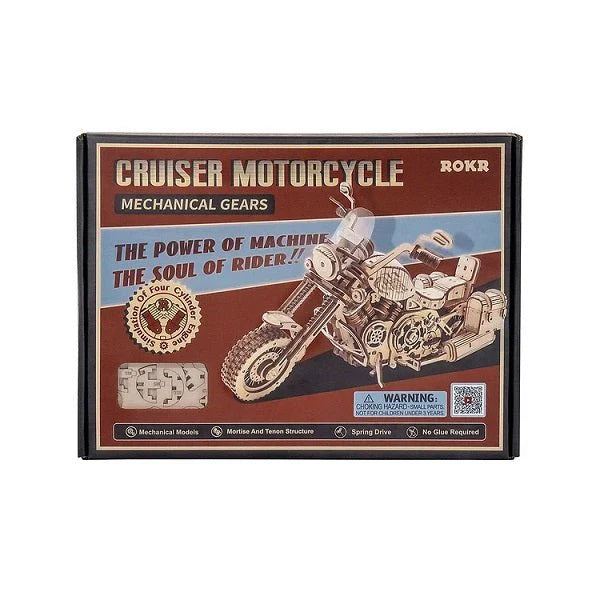 ROKR LK504 Mechanical Gears 3D Wooden Puzzle Cruiser Motorcycle
