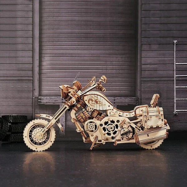 ROKR LK504 Mechanical Gears 3D Wooden Puzzle - Cruiser Motorcycle