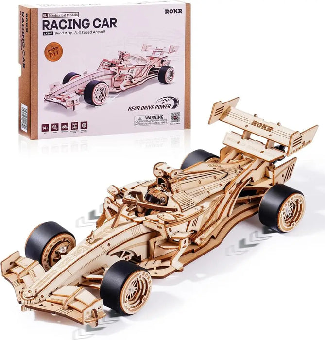 ROKR LK505 Mechanical Gears 3D Wooden Puzzle - F1 Racing Car