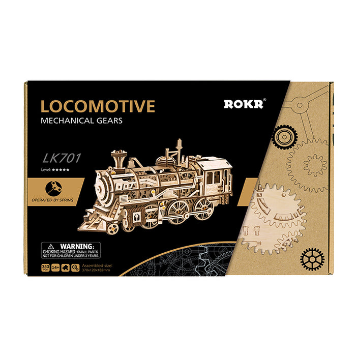 ROKR LK701 Mechanical Wood Models - Steam Locomotive