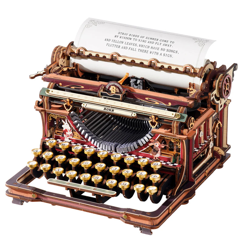 ROKR LK703C Mechanical Wood Models - Mechanical Typewriter Magic Version