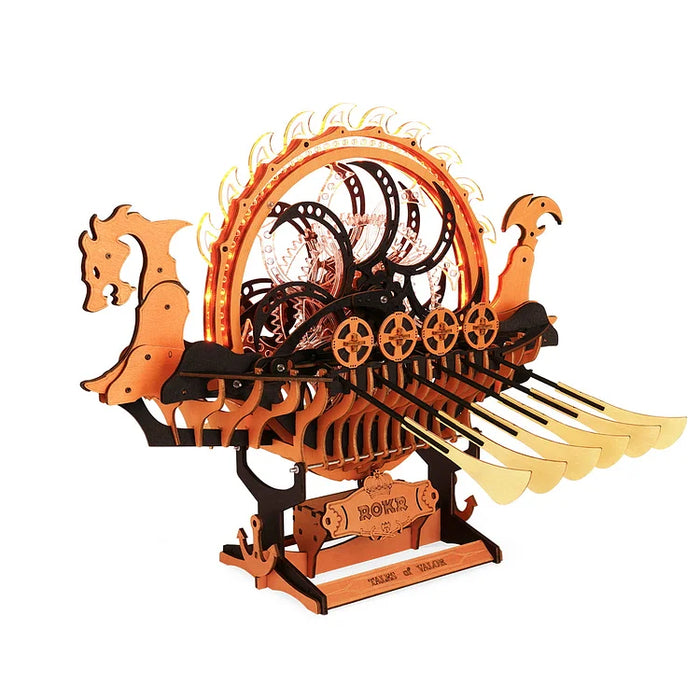 ROKR LK802 Mechanical Gears 3D Wooden Puzzle - Viking Dragon Ship