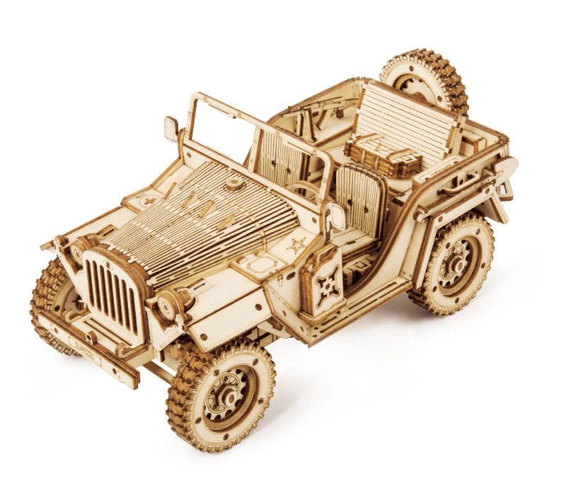 ROKR MC701 Scale Model Vehicles Army 4x4 Field Car — White Rose Hobbies