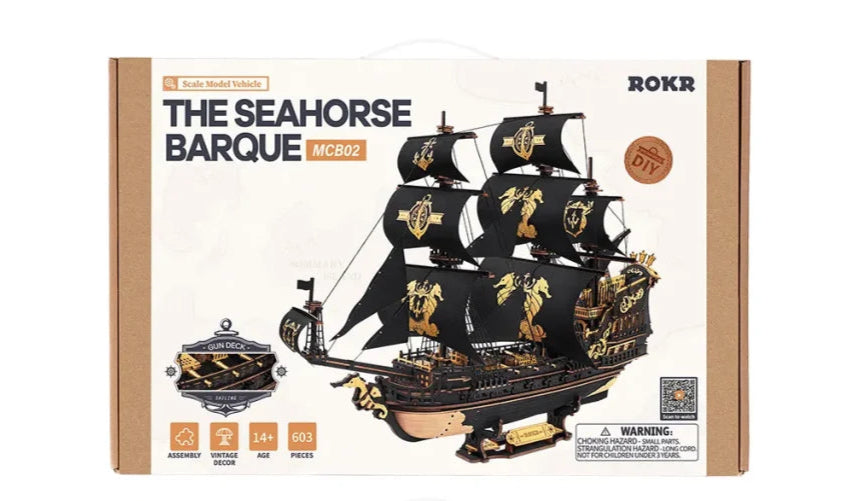ROKR The Seahorse Barque MCB02 - Houten bouwpakket schip