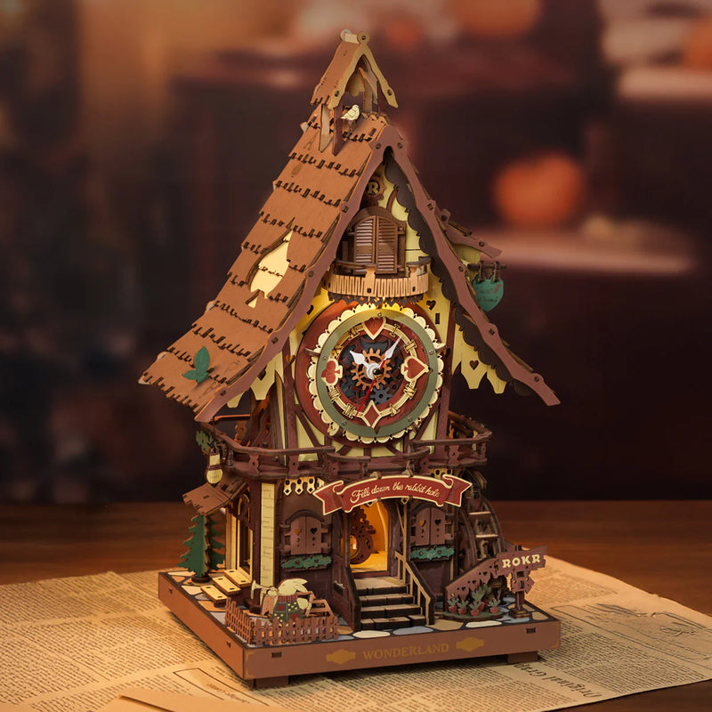 ROKR LC901C  Cuckoo Clock Stained Wood-Mechanical 3D Wooden Puzzle