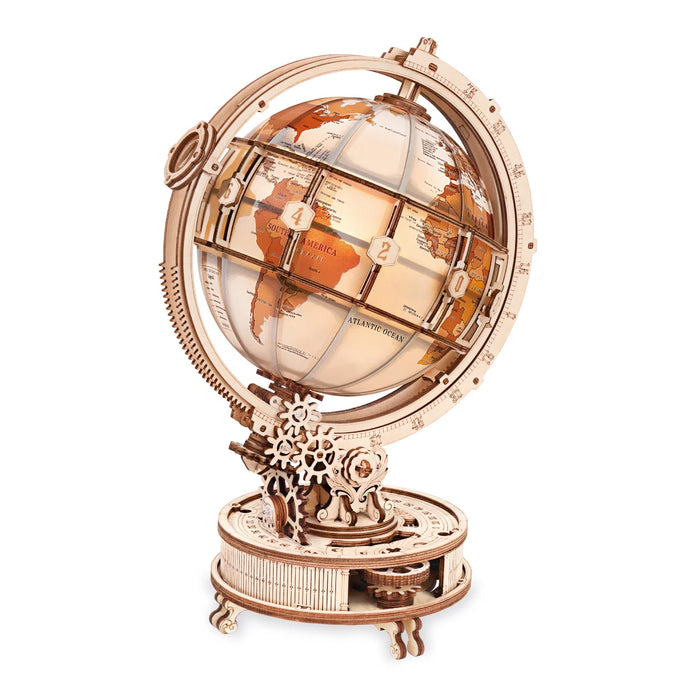 ROKR ST003D Classic 3D Wood Puzzle - Luminous Globe (Electric Version)