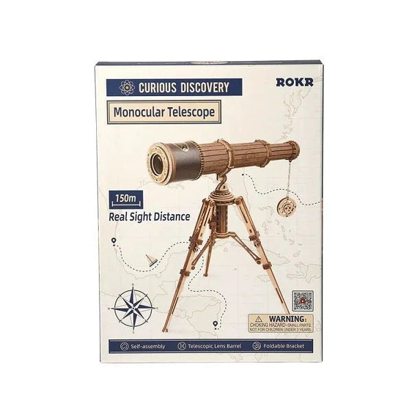 ROKR ST004 Curious Discovery 3D Wood Puzzle - Monocular Telescope