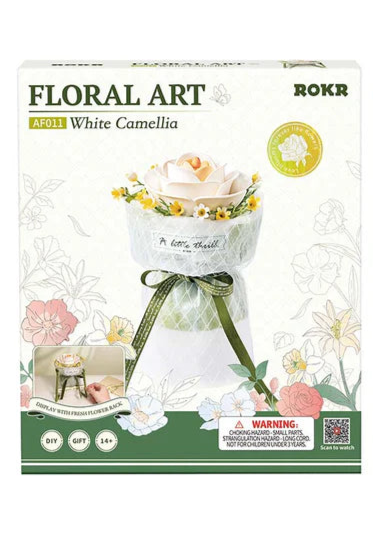 Rolife AF011 DIY 3D Puzzle - White Camellia Flower