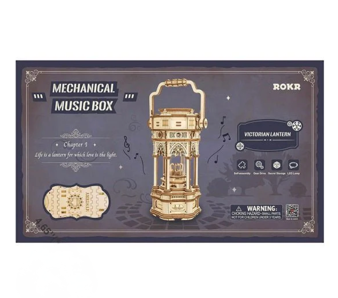 Rolife AMK61 Mechanical Music Box 3D Wooden Puzzle- Victorian Lantern