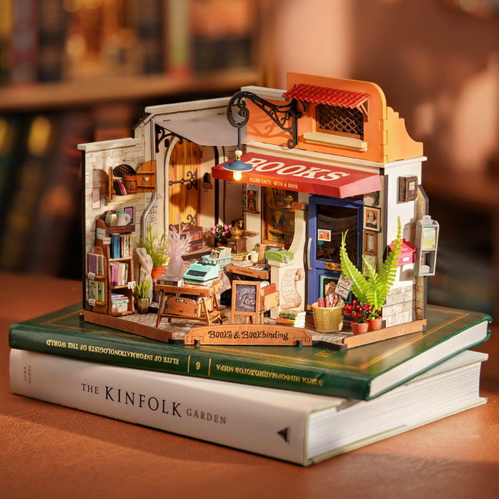Rolife DG164 DIY Miniature House Kit - Corner Bookstore
