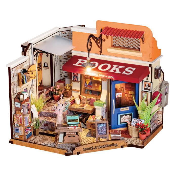 Rolife DG164 DIY Miniature House Kit - Corner Bookstore
