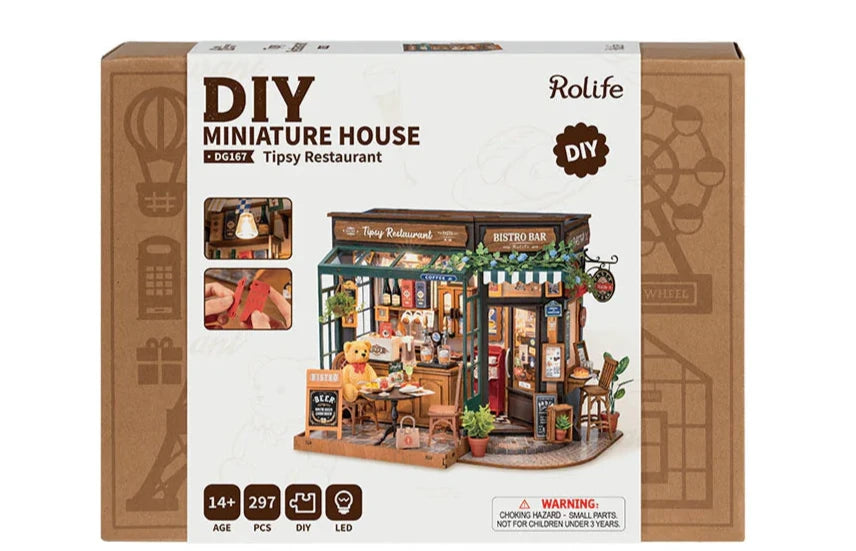 Rolife DG167 DIY Miniature House Kit - Tipsy Restaurant