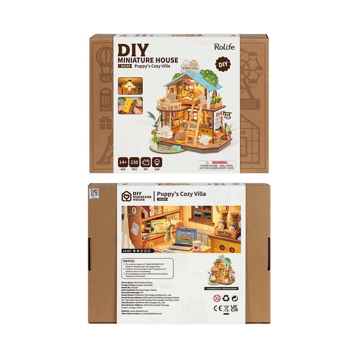 Rolife DG169 DIY Miniature House Kit - Puppy's Cozy Villa