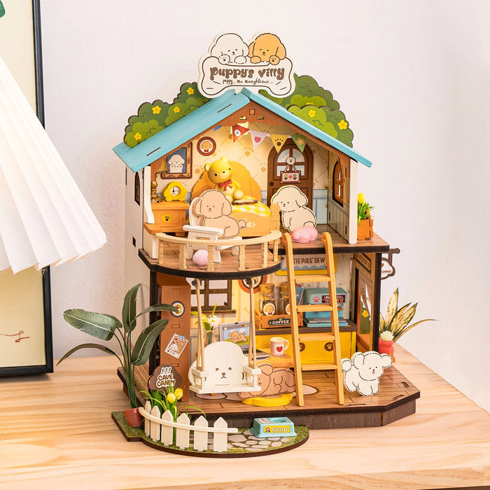 Rolife DG169 DIY Miniature House Kit - Puppy's Cozy Villa