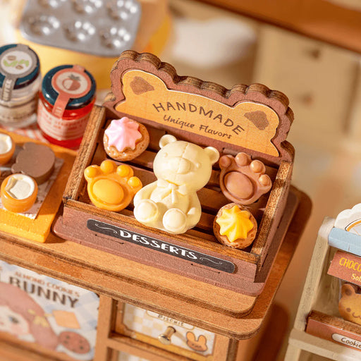 Rolife DG177 Cookii Bunny's Cookie Shop DIY Miniature 3D Wooden Model Kit