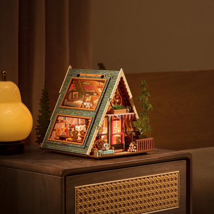 Rolife DG181 DIY Miniature House Kit - A-Frame Cabin