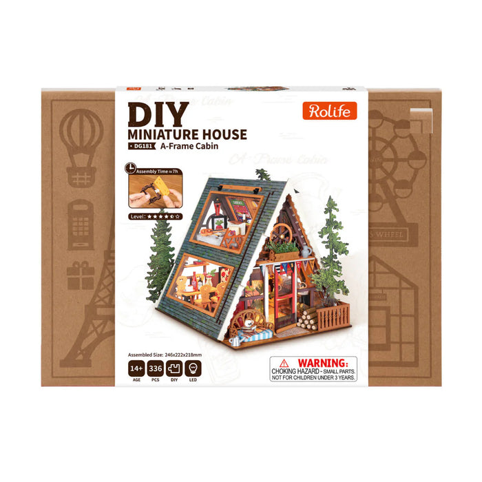 Rolife DG181 DIY Miniature House Kit - A-Frame Cabin