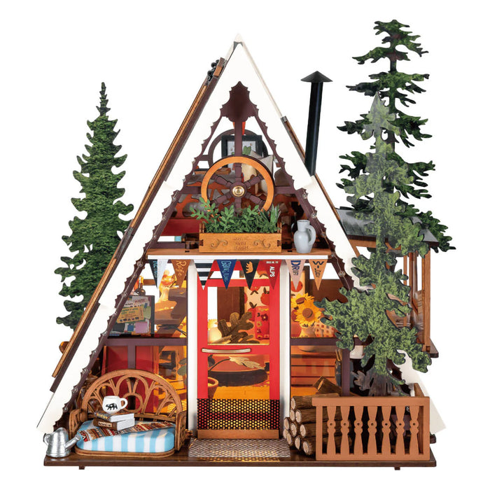 Rolife DG181 DIY Miniature House Kit - A-Frame Cabin