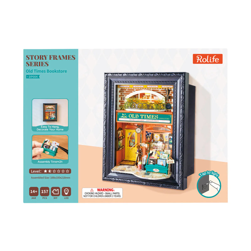 Rolife DP004 Old Times Bookstore Miniature 3D Wooden Model Kit