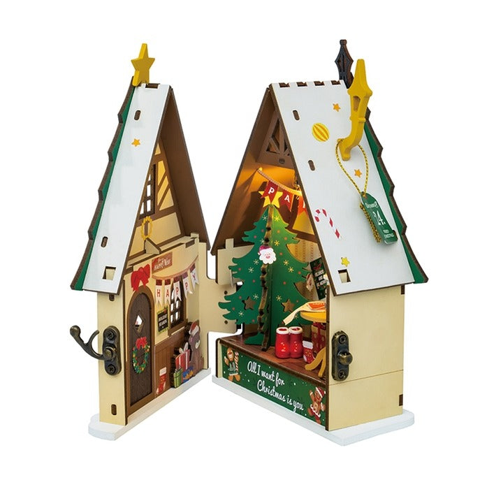 Rolife DS036 DIY Miniature House Kit - Twinkling Christmas House