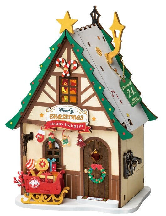 Rolife DS036 DIY Miniature House Kit - Twinkling Christmas House