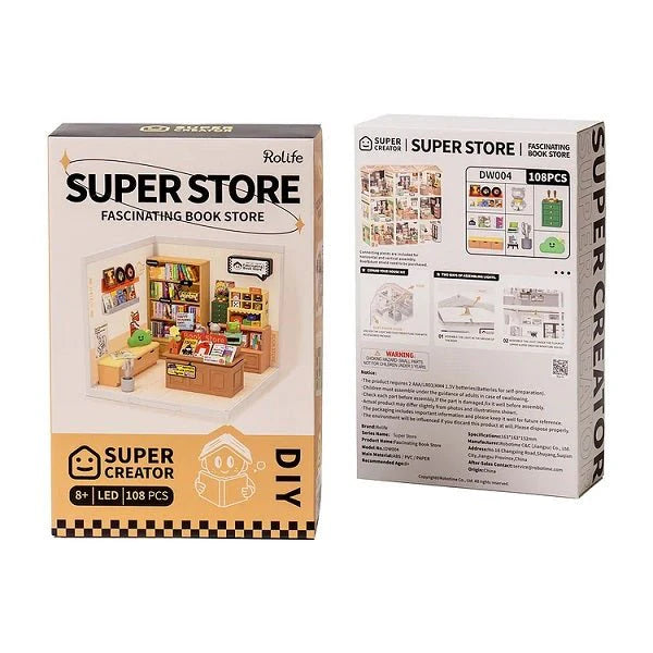 Rolife DW004 DIY Super Store Series - Fascinating Book Store