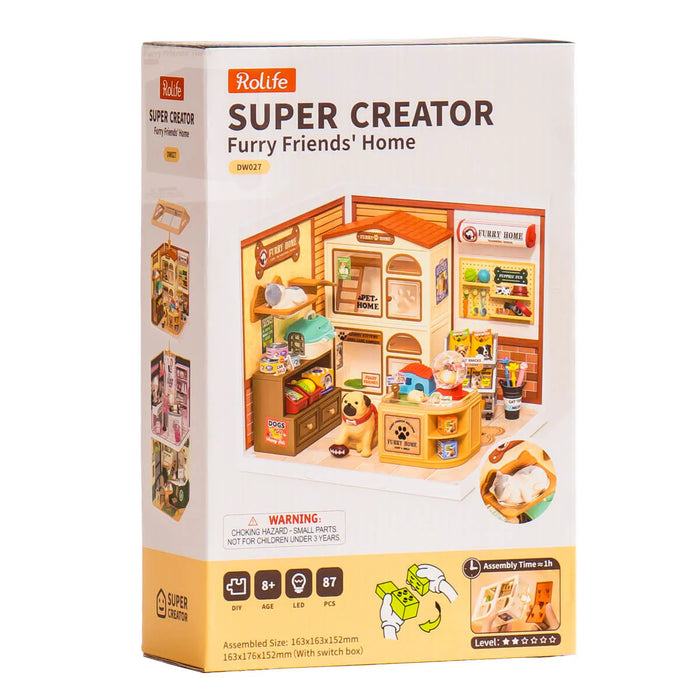 Rolife DW027 Super Creator Furry Friends' DIY Miniature 3D Plastic Model