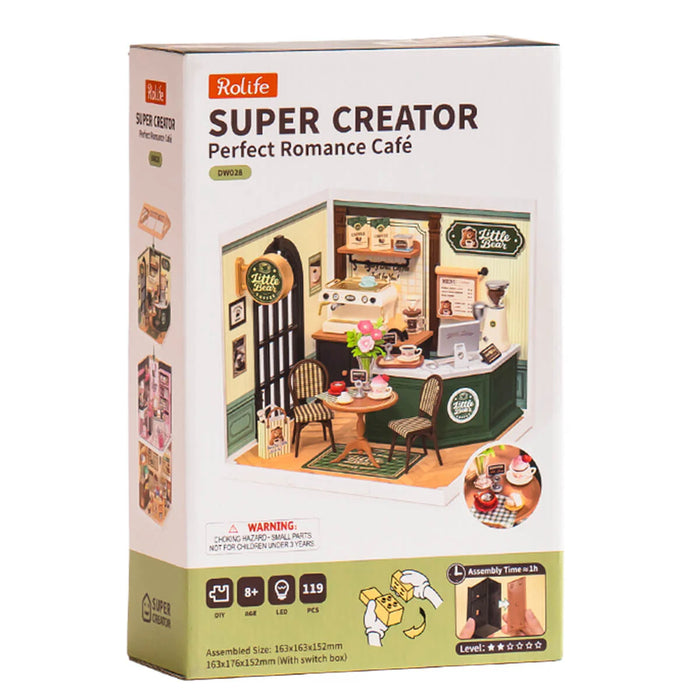 Rolife DW028 Super Creator Perfect Romance Cafe DIY Miniature 3D Plastic Model