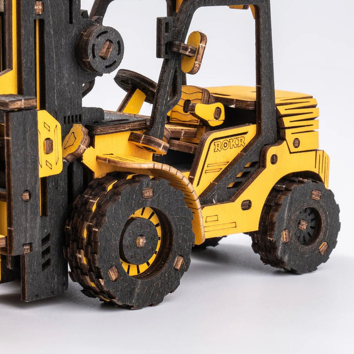 Rolife TG413K Engineering Vehicle 3D Wood Puzzle - Forklift